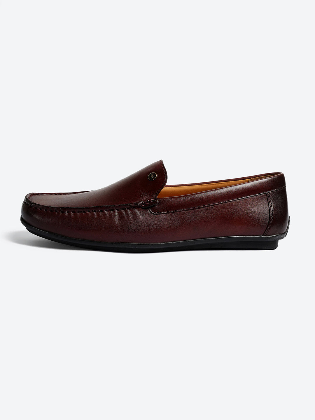 Men Cherry Slip on Genuine Leather Loafers