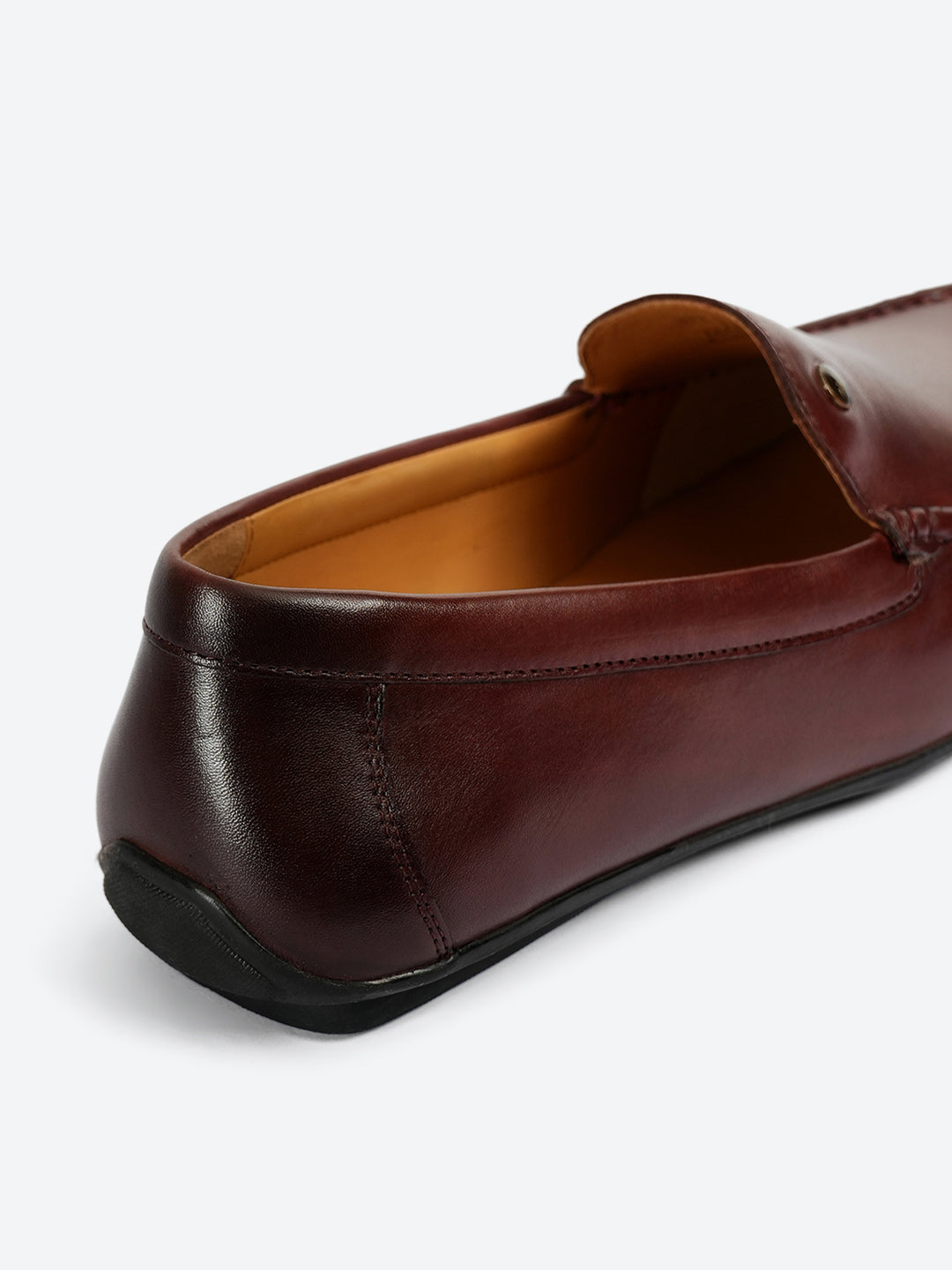 Men Cherry Slip on Genuine Leather Loafers