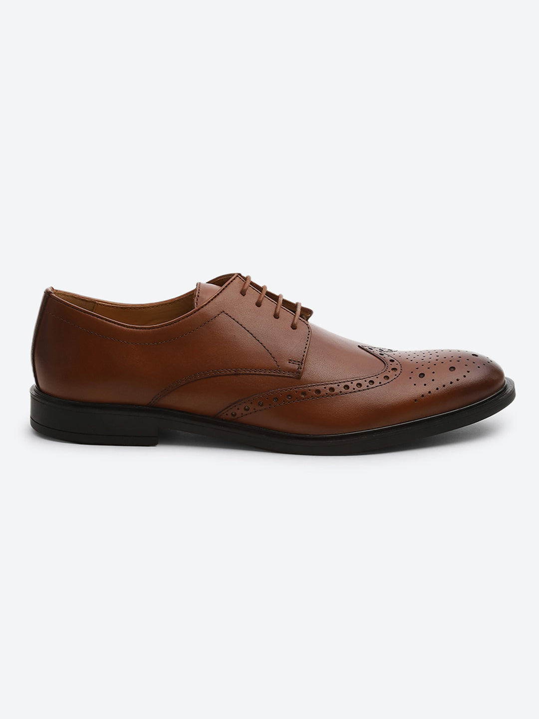 Monte Carlo Tan Formal Brogue Lace Up Shoes for Men