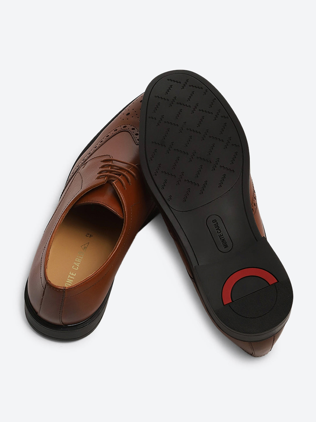 Monte Carlo Tan Formal Brogue Lace Up Shoes for Men