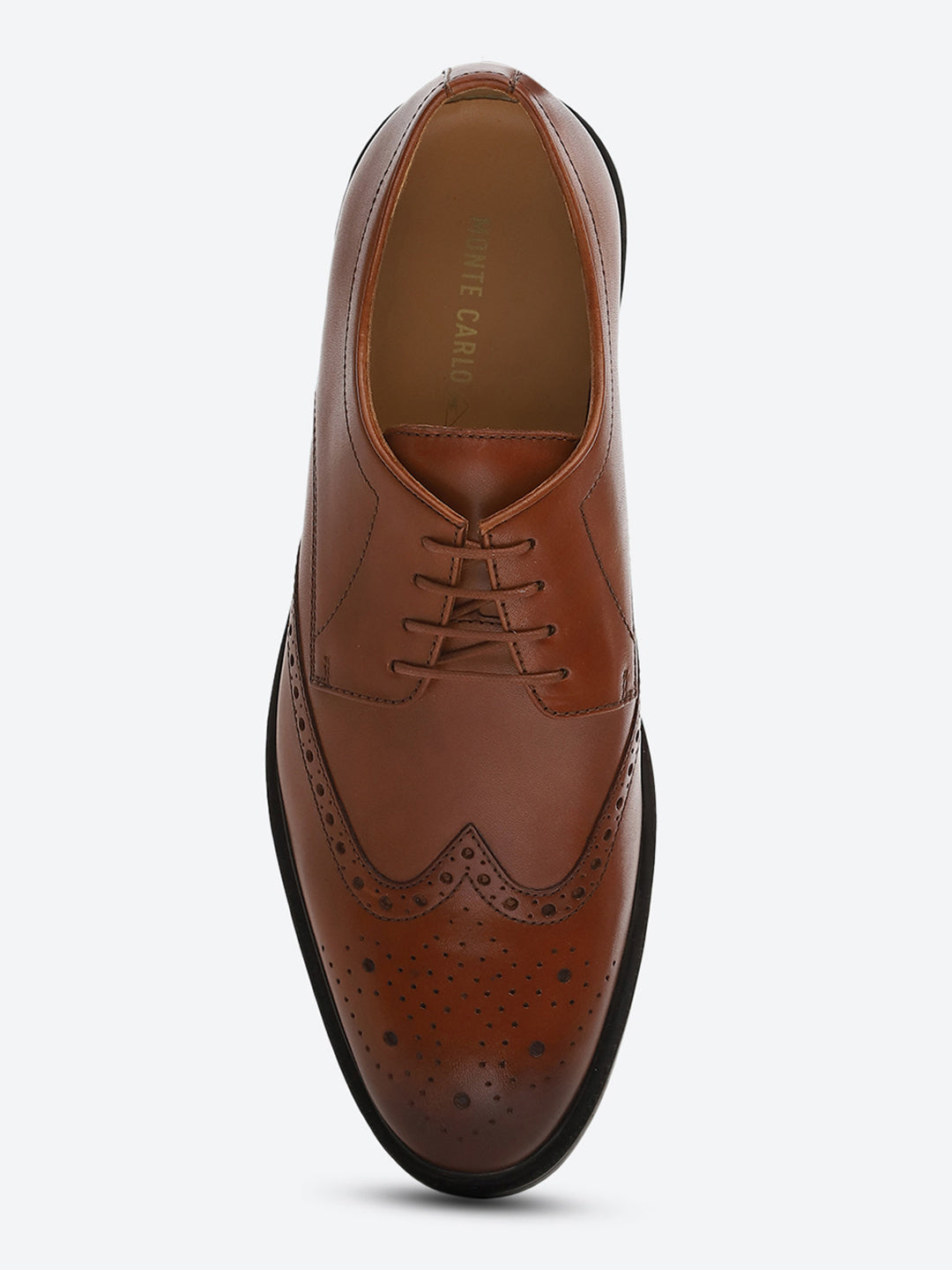 Monte Carlo Tan Formal Brogue Lace Up Shoes for Men