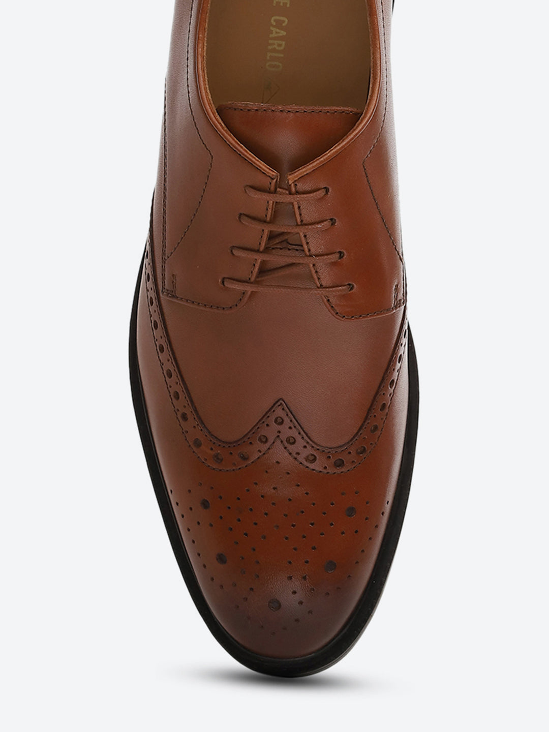Monte Carlo Tan Formal Brogue Lace Up Shoes for Men