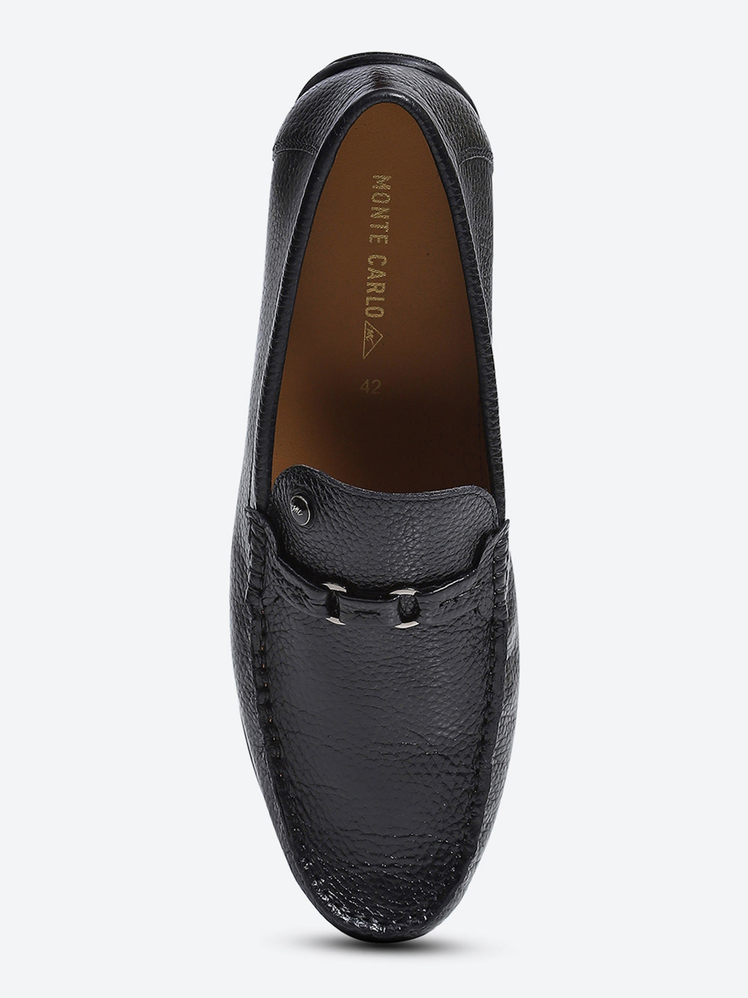 Men Black Slip on Genuine Leather Loafers