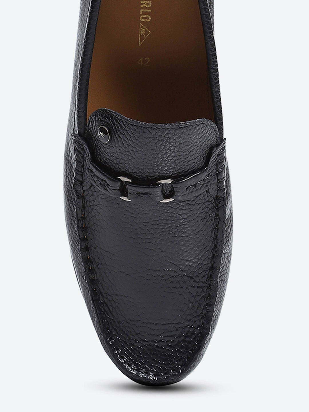 Men Black Slip on Genuine Leather Loafers