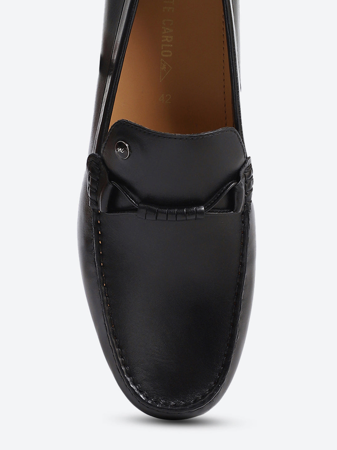 Men Black Slip on Genuine Leather Loafers