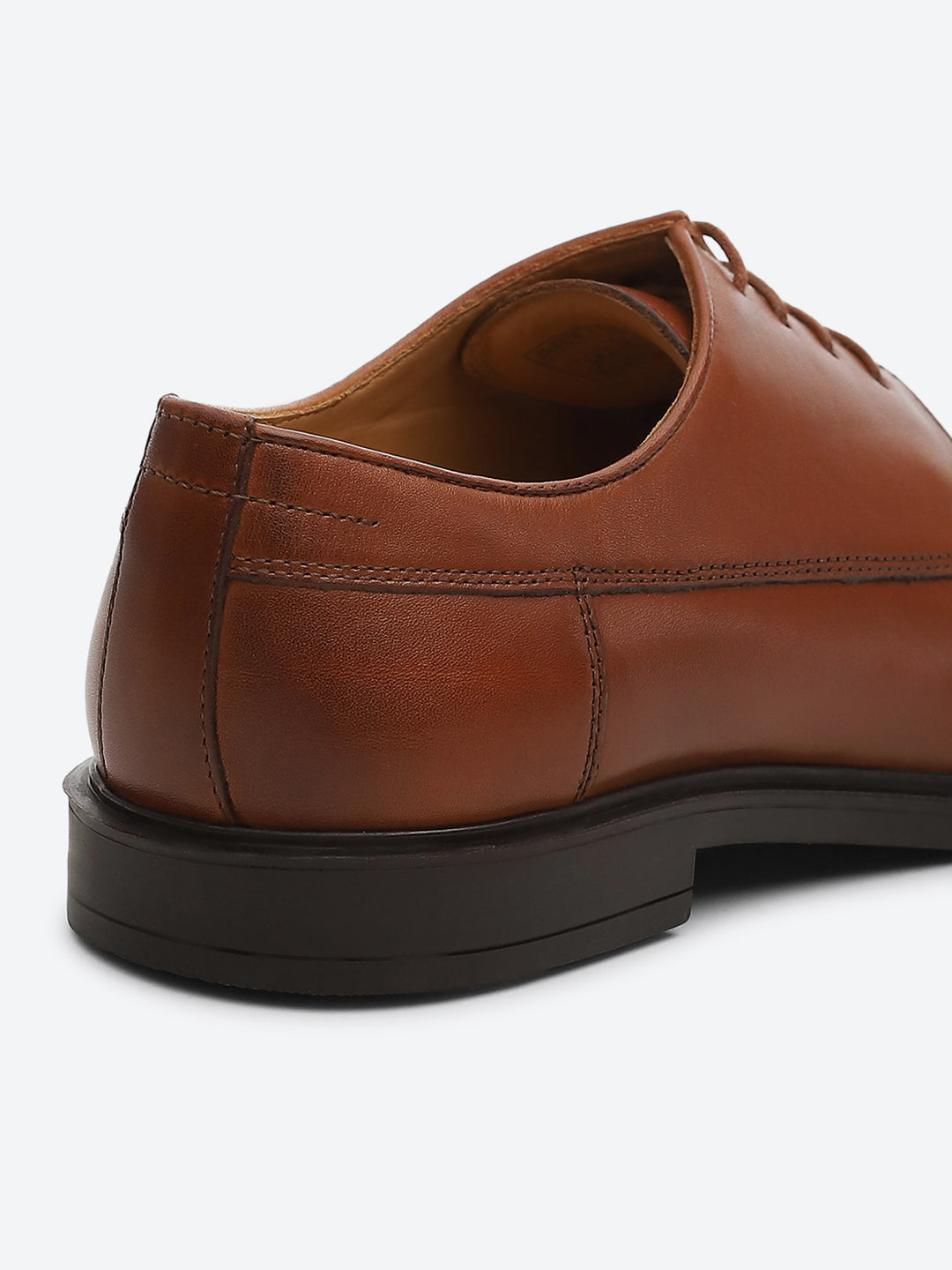 Men Tan Lace Up Genuine Leather Formal Derby