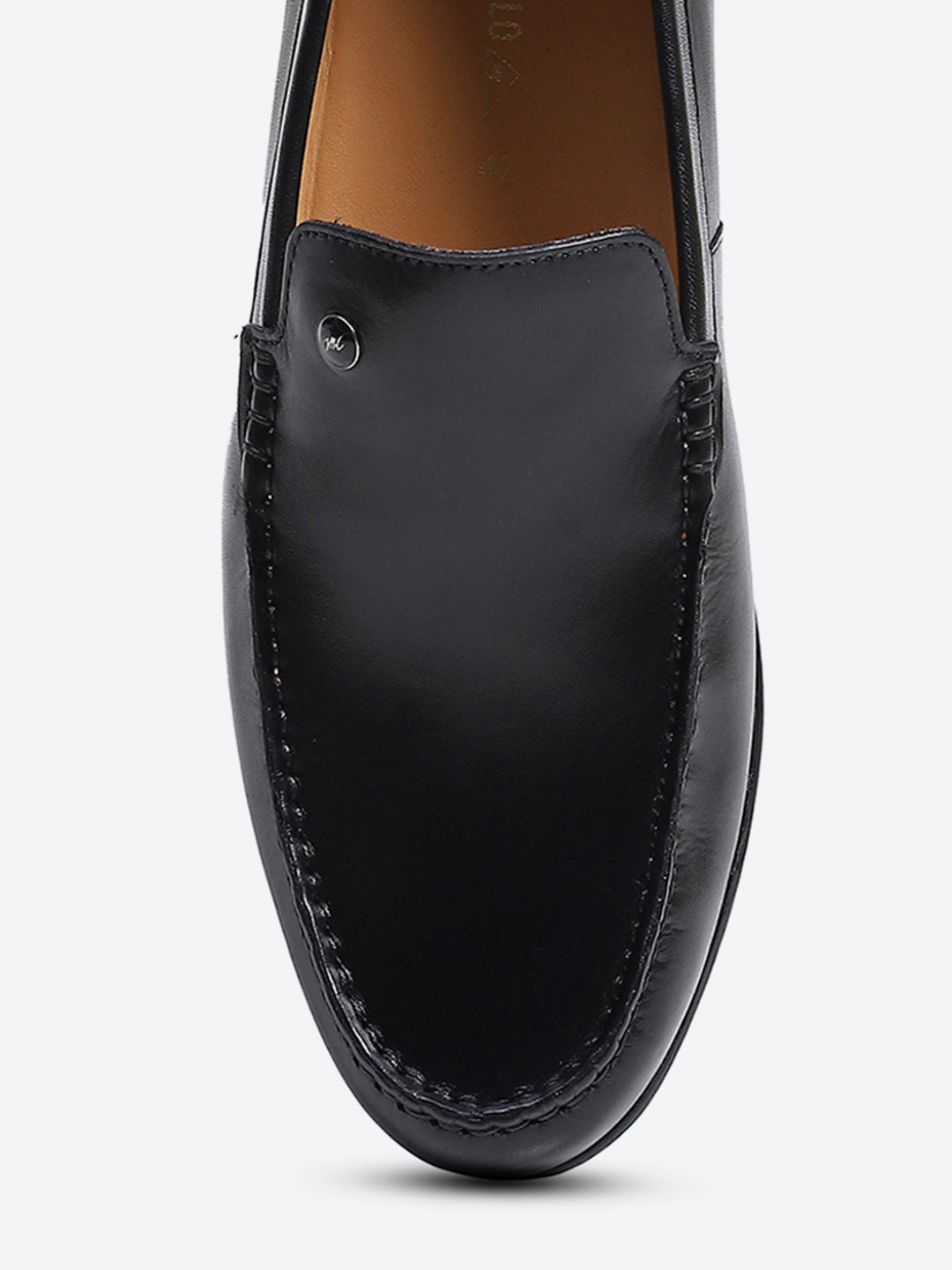 Monte Carlo Black Casual Slip on Leather Loafers for Men
