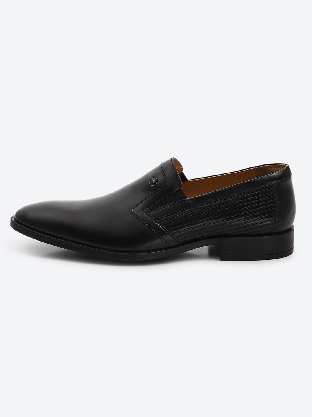 Men Black Slip on Genuine Leather Formal Shoes