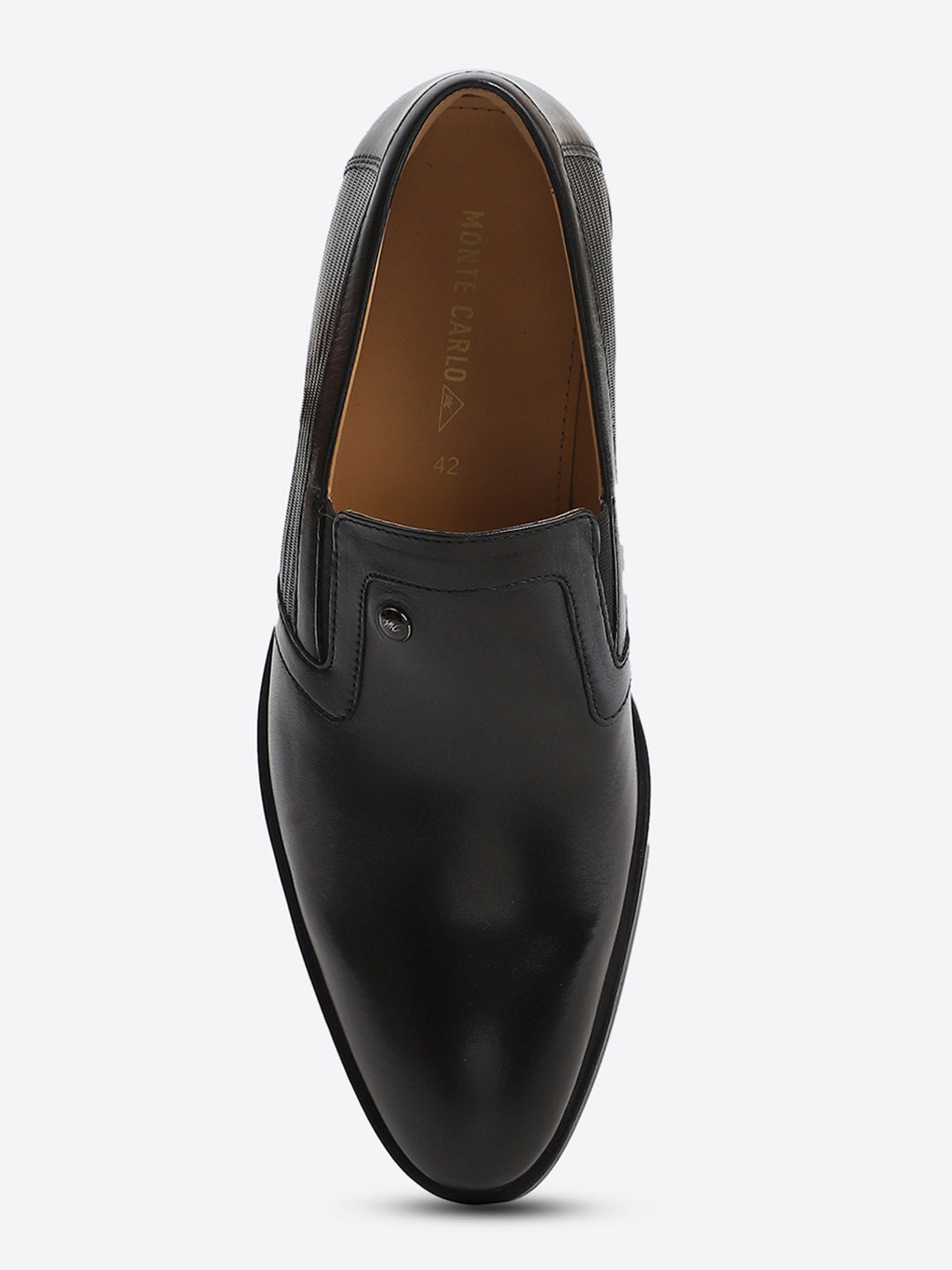 Men Black Slip on Genuine Leather Formal Shoes