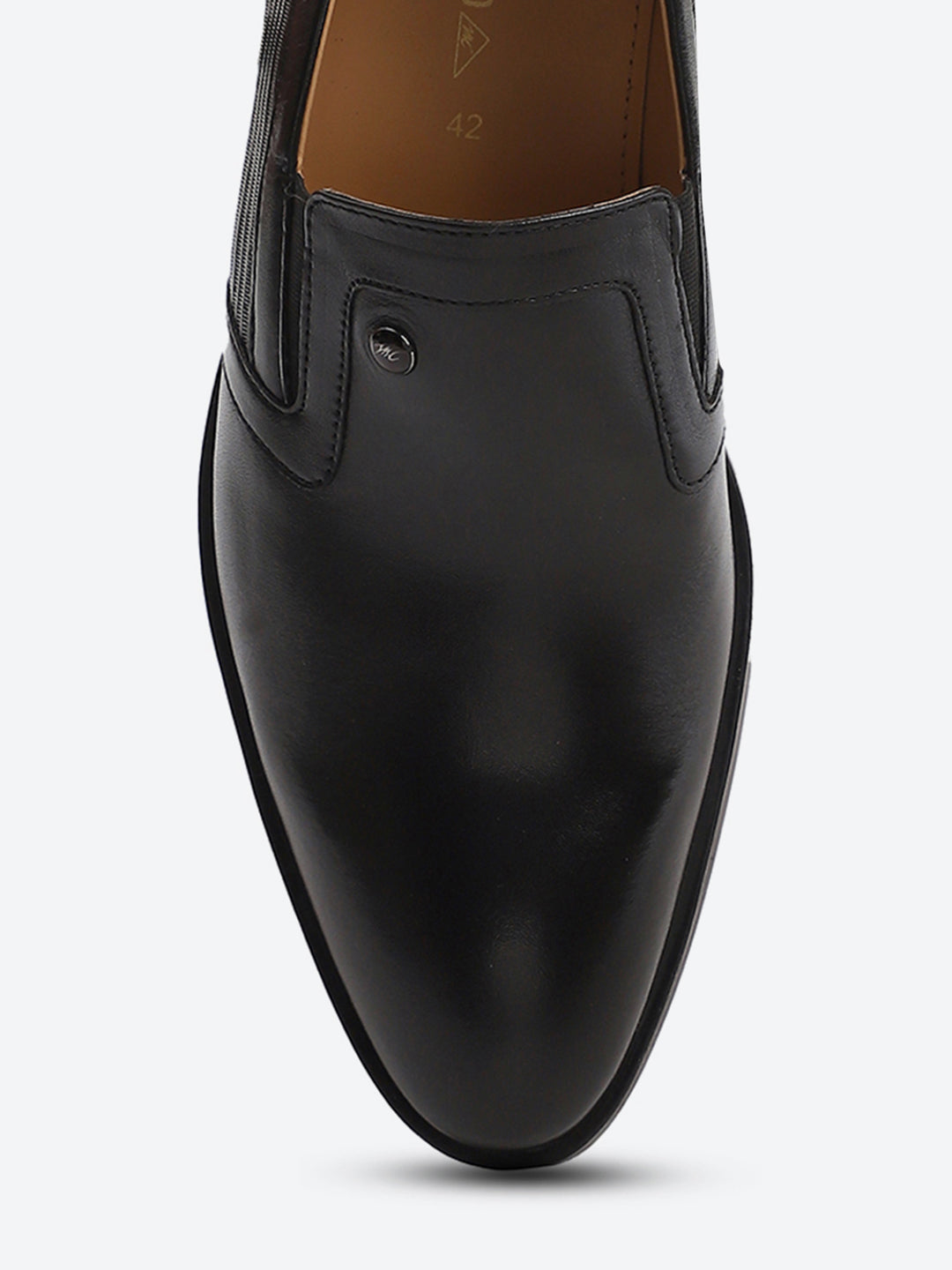 Men Black Slip on Genuine Leather Formal Shoes