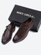 Men Brown Buckle Leather Formal Monks