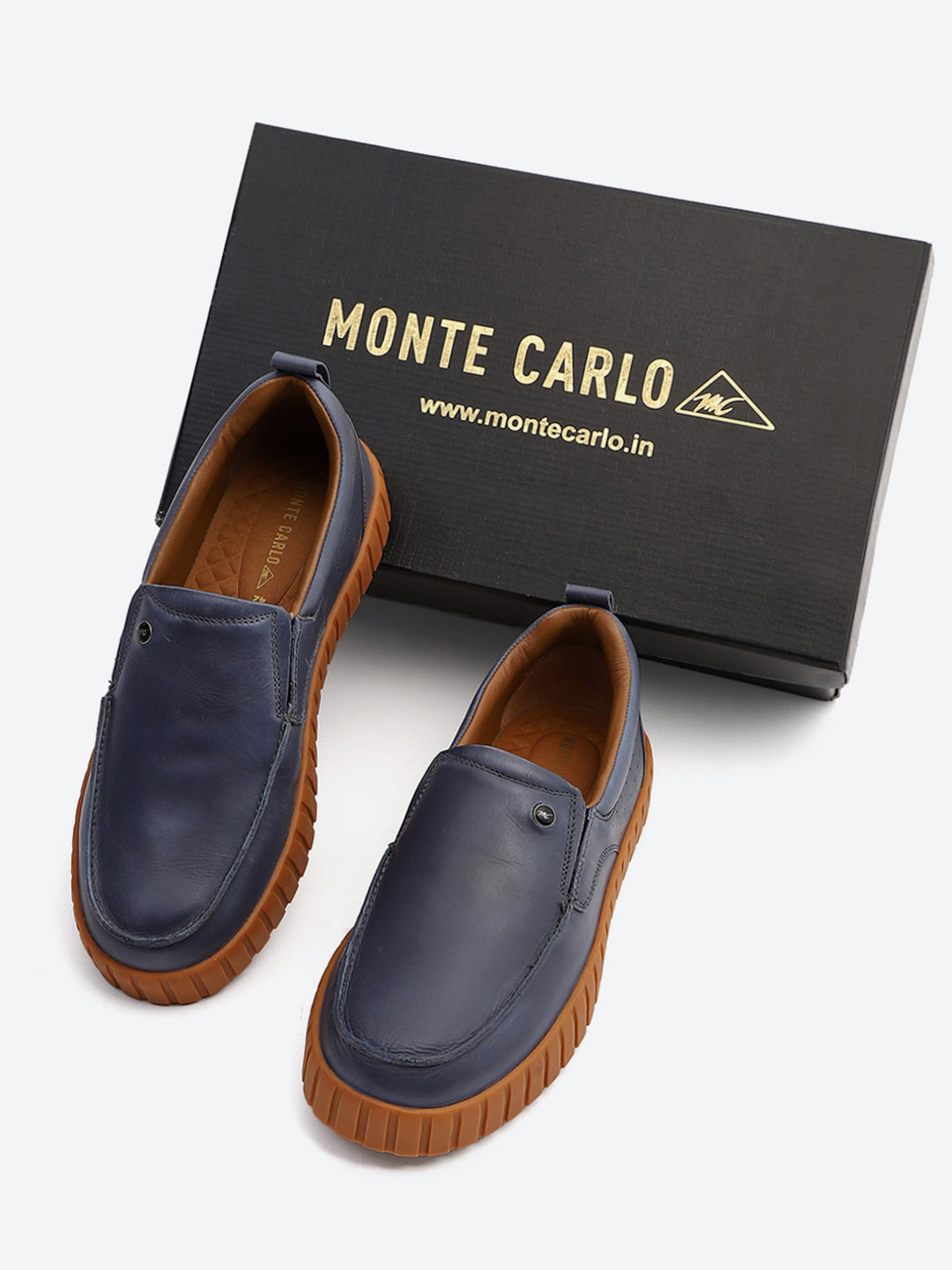 Monte Carlo Navy Blue Casual Slip-On Loafers/Moccasins for Men