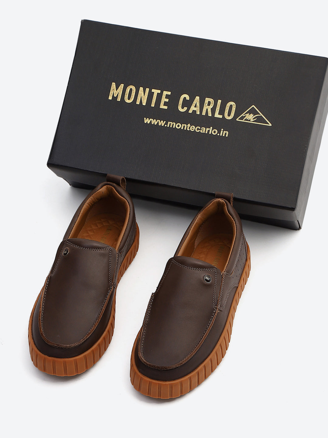 Monte Carlo Brown Casual Slip-On Loafers/Moccasins for Men