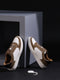 Men White & Tan Lace Up Genuine Leather Casual Sneakers