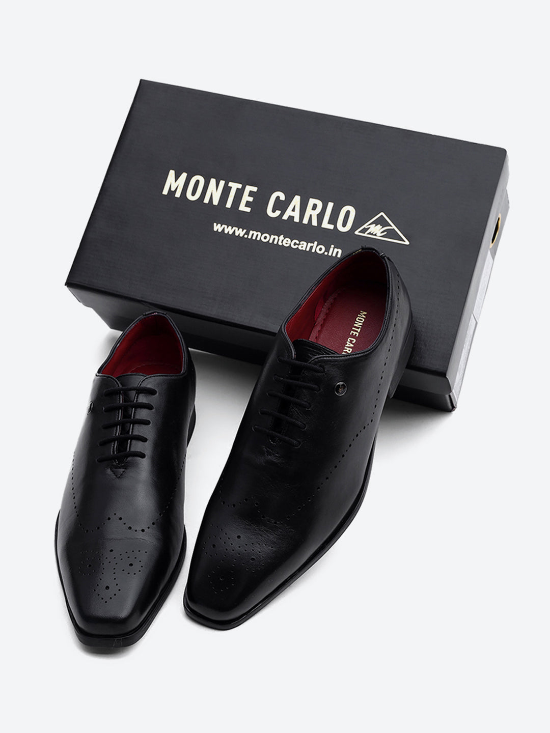 Men Black Lace Up Genuine Leather Formal Oxfords