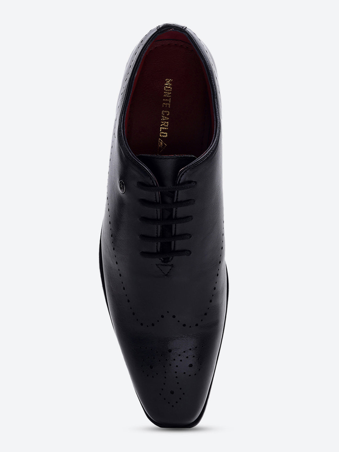 Men Black Lace Up Genuine Leather Formal Oxfords