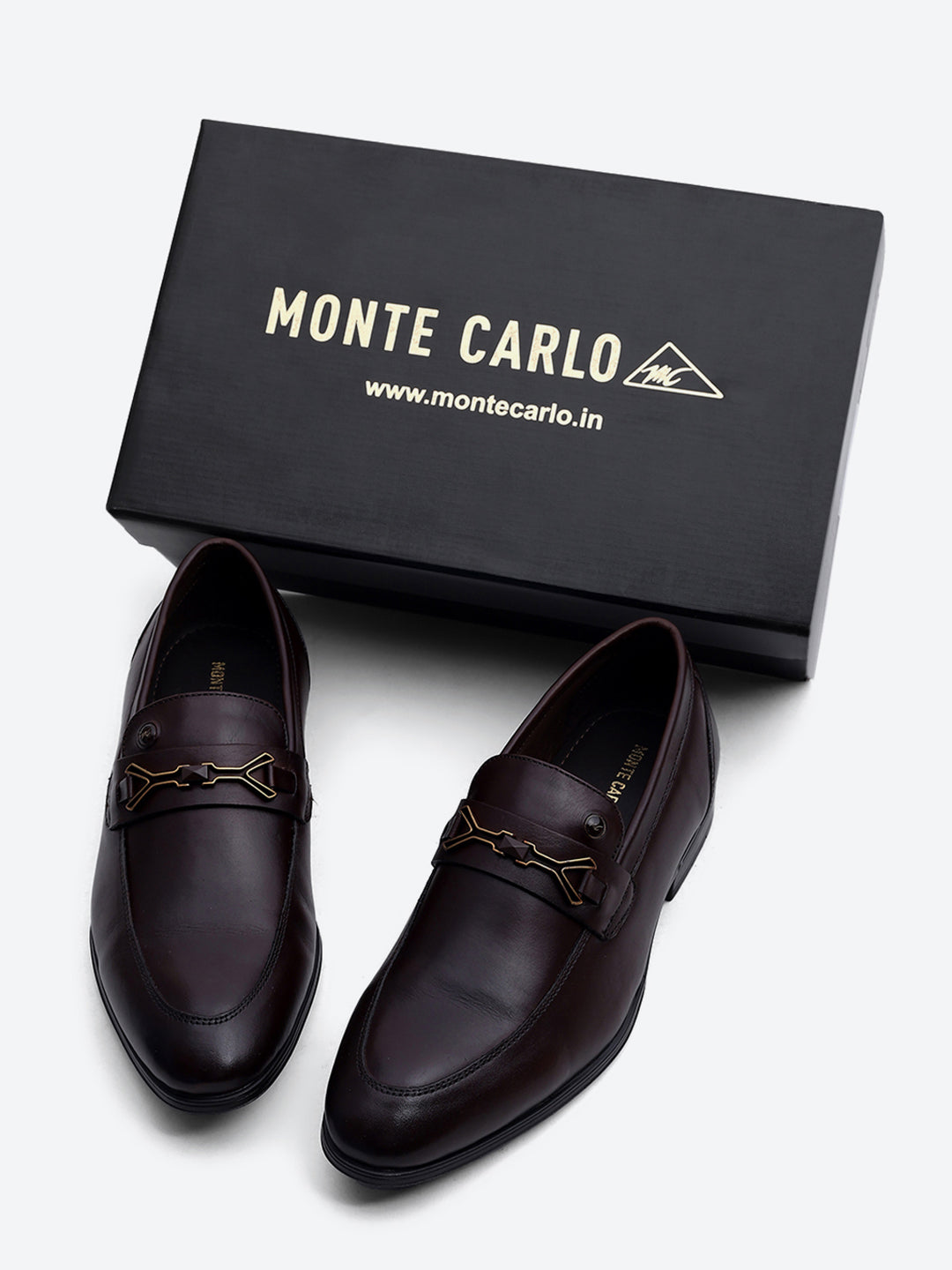 Men Brown Slip on Genuine Leather Penny Loafers