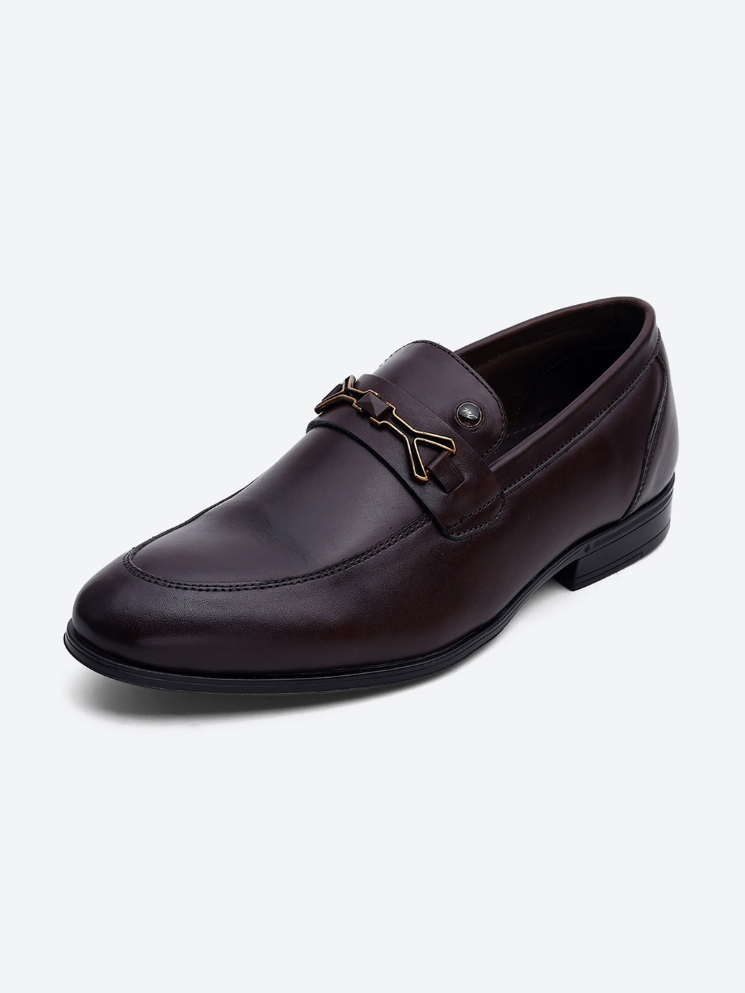 Men Brown Slip on Genuine Leather Penny Loafers