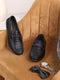 Men Black Slip on Leather Loafers