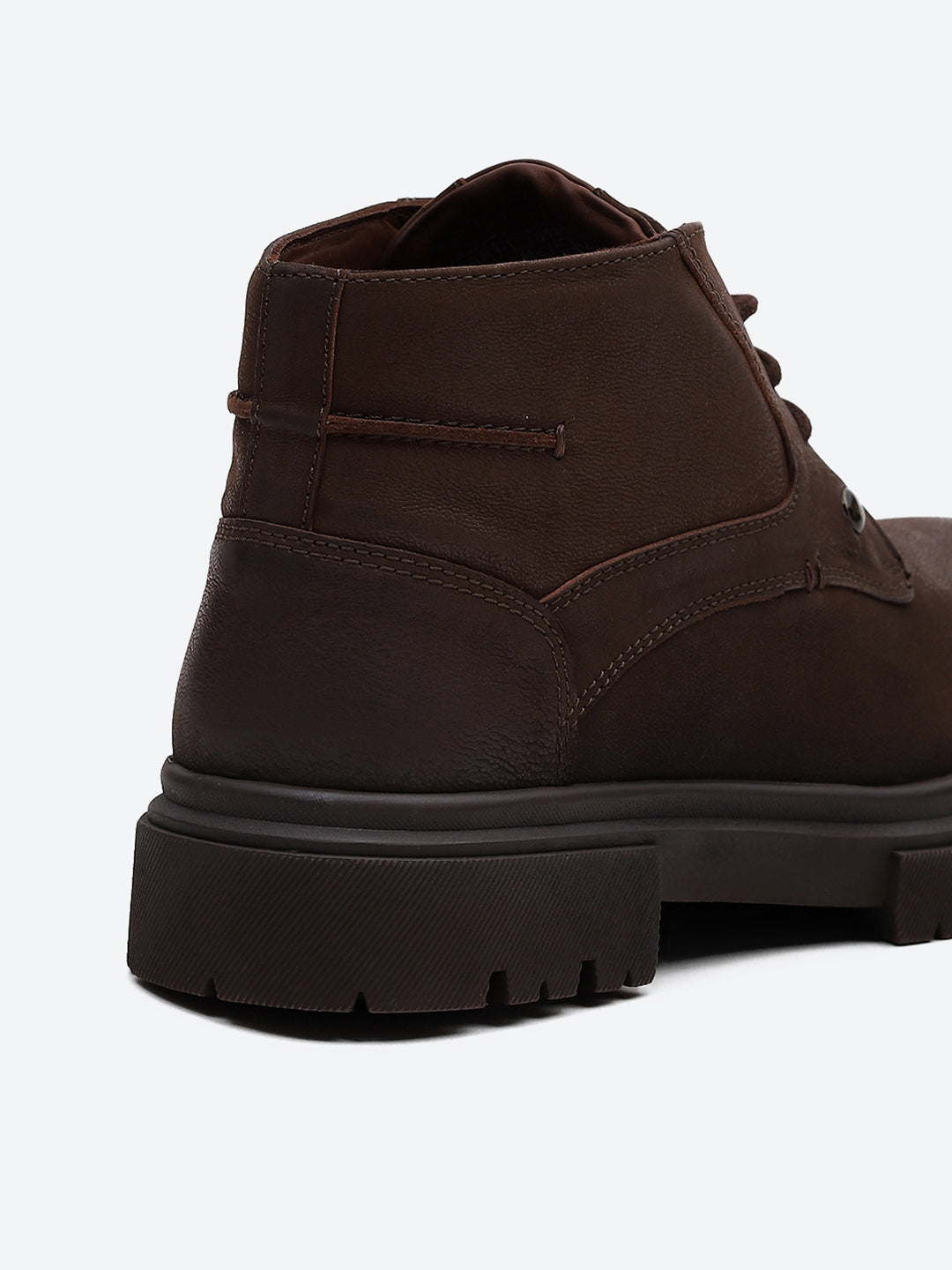 Men Brown Lace Up Genuine Leather Comfortable and Light weight Outdoor Boots