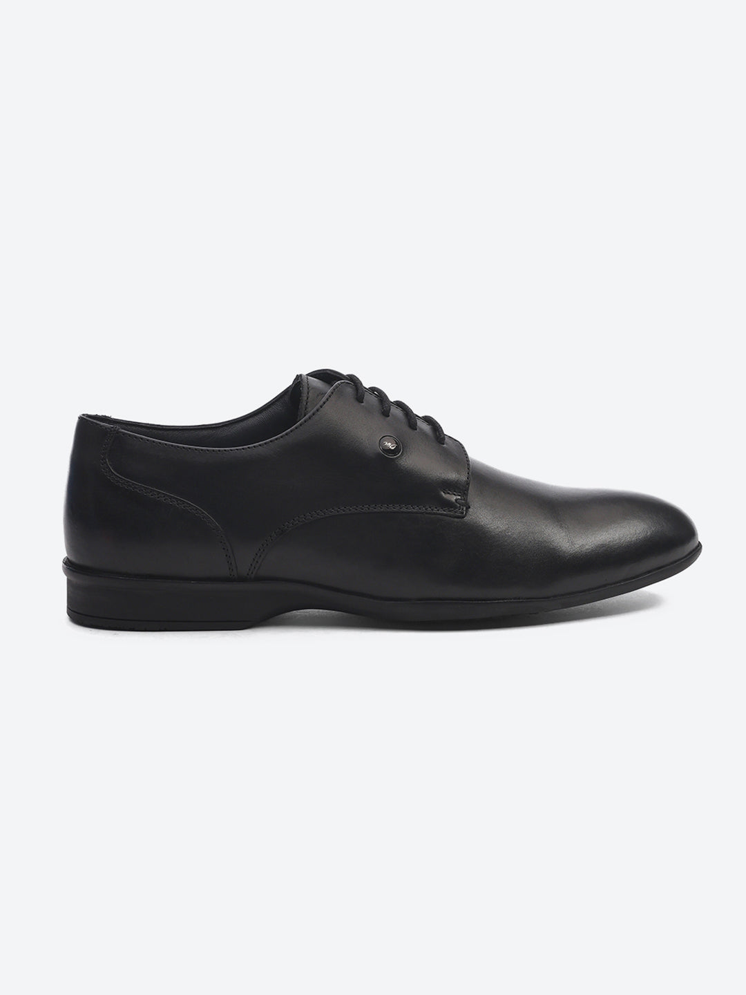 Men Black Lace Up Genuine Leather Formal Derbys
