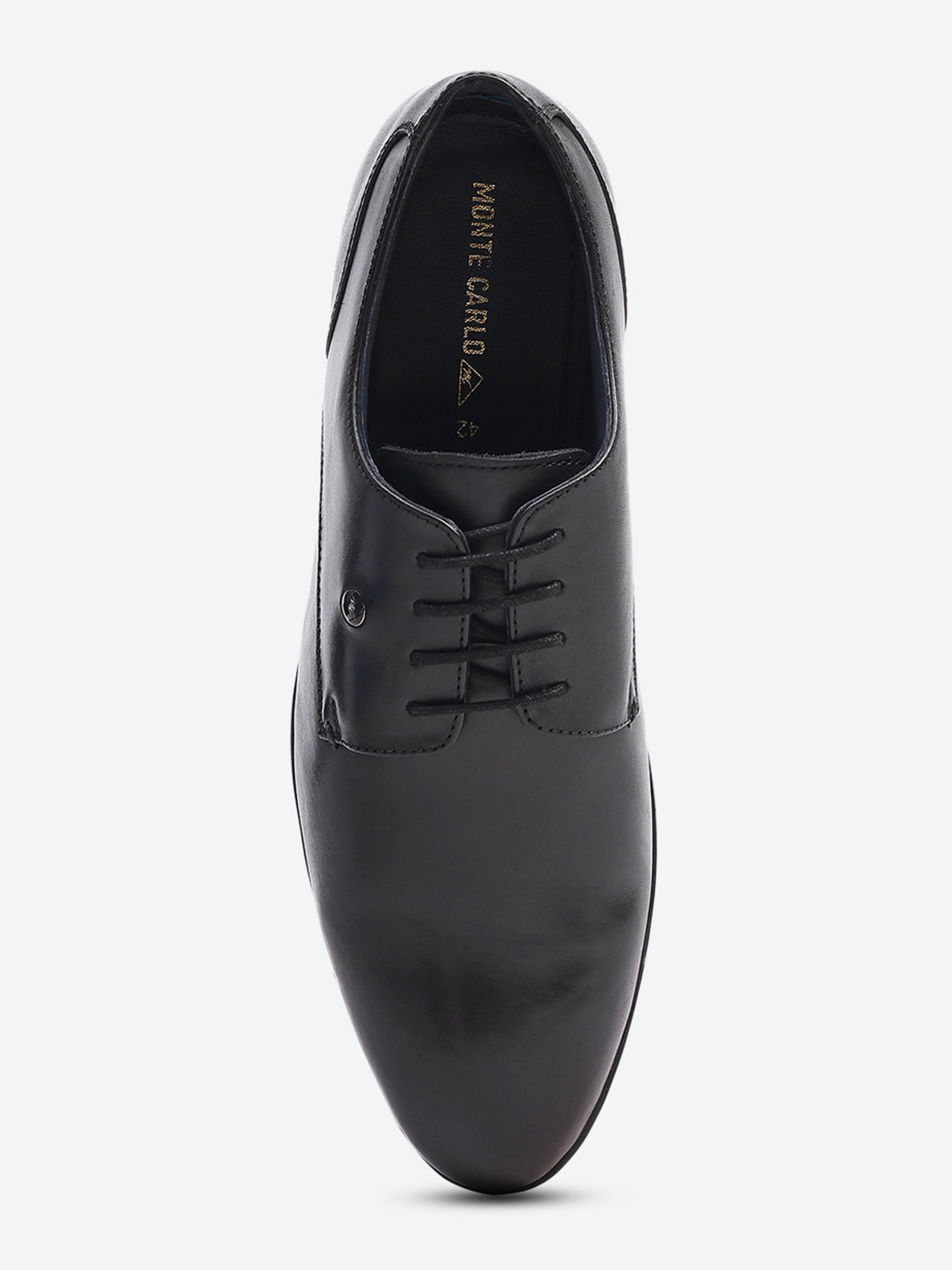 Men Black Lace Up Genuine Leather Formal Derbys