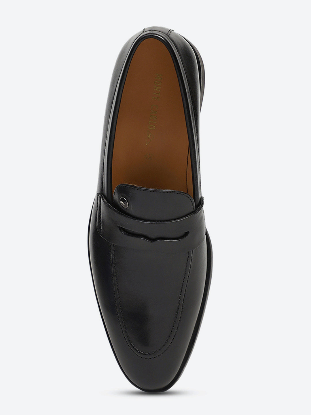 Men Black Slip on Genuine Leather Loafers