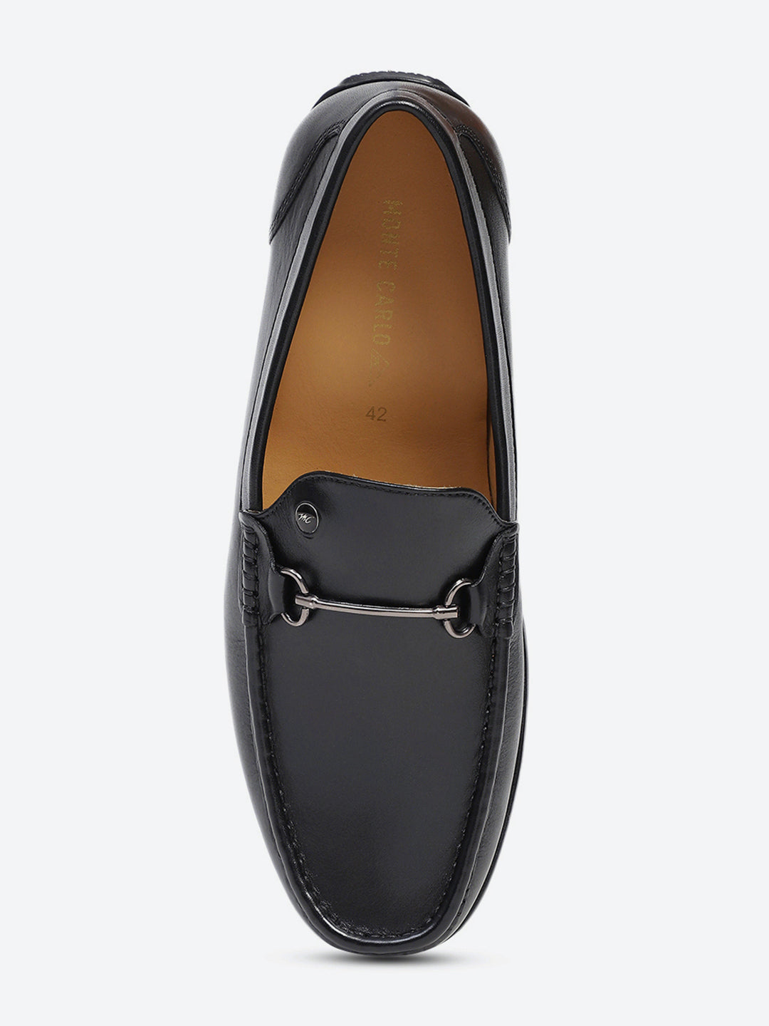 Men Black Slip on Genuine Leather Loafers