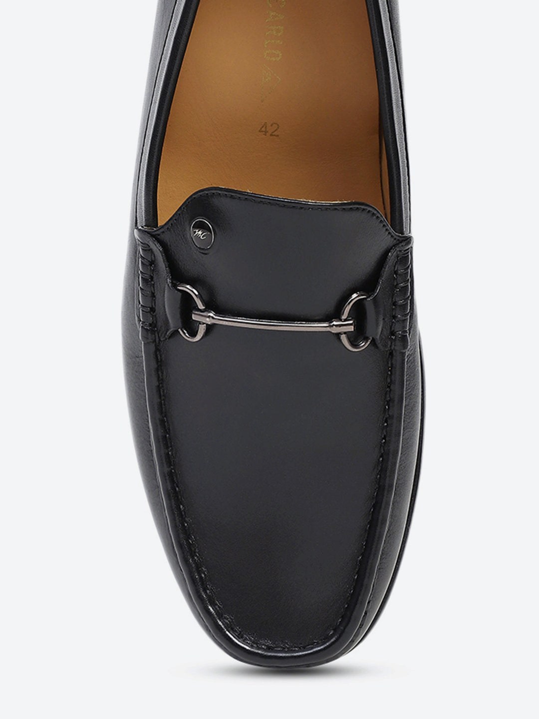 Men Black Slip on Genuine Leather Loafers