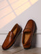 Men Tan Slip on Genuine Leather Loafers