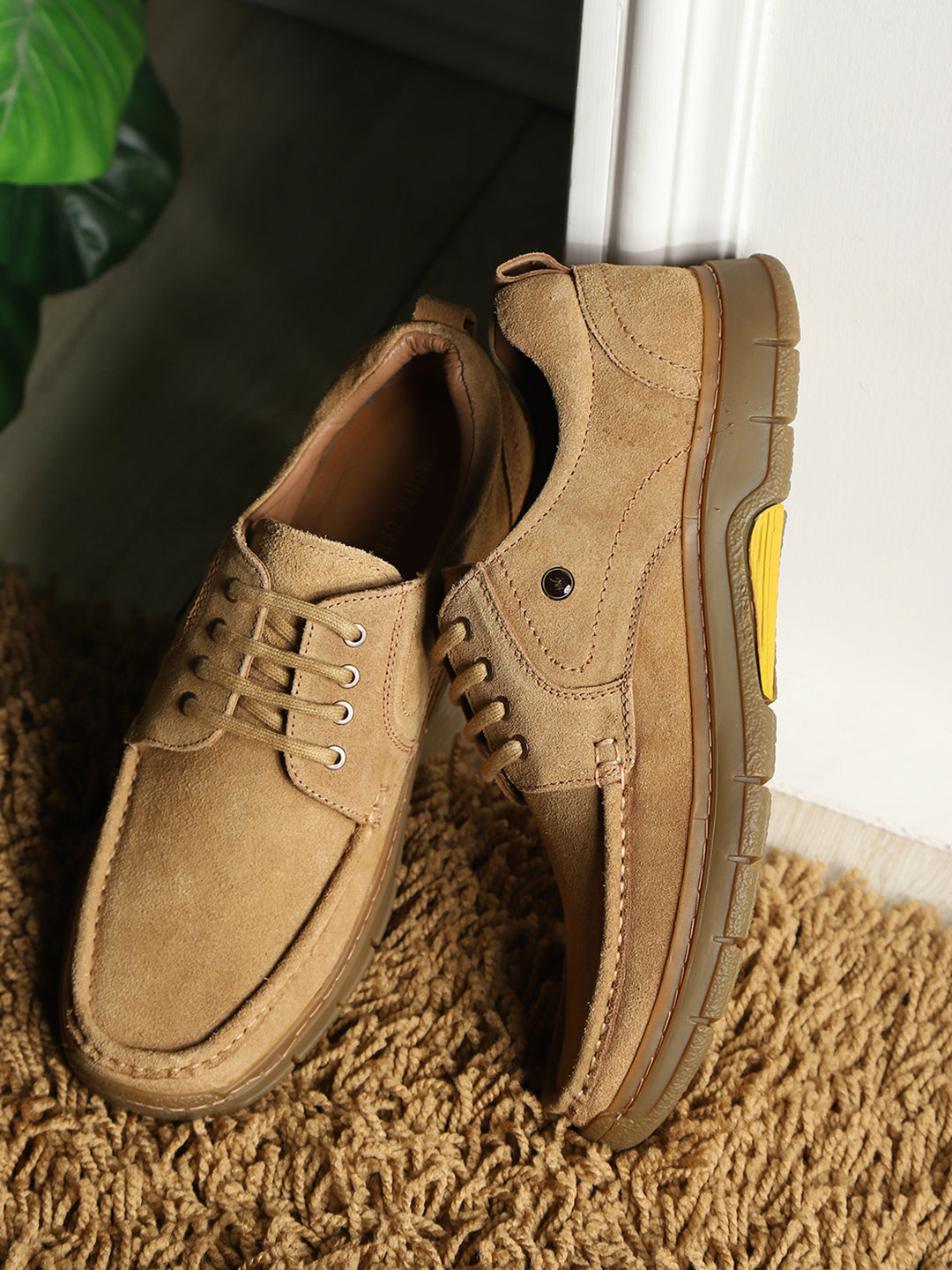 Monte Carlo Tan Moc-Toe | Comfortable Rugged & Everyday Casual Lace Up Style Shoe for Men