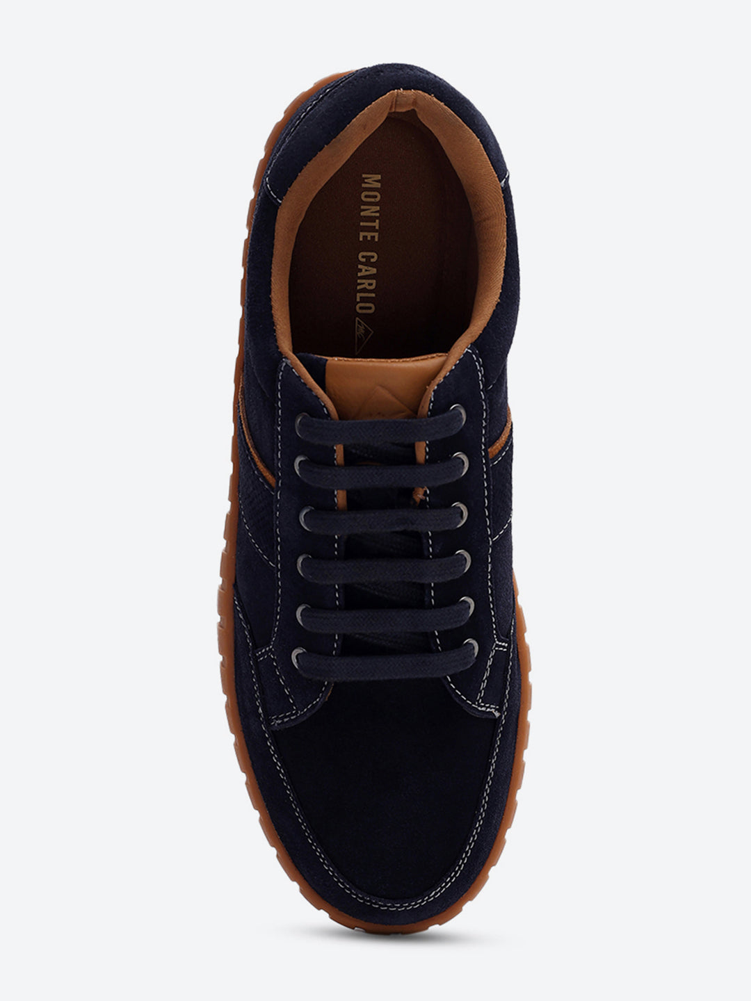 Buy Men Blue Lace Up Genuine Leather Sneaker Online in India