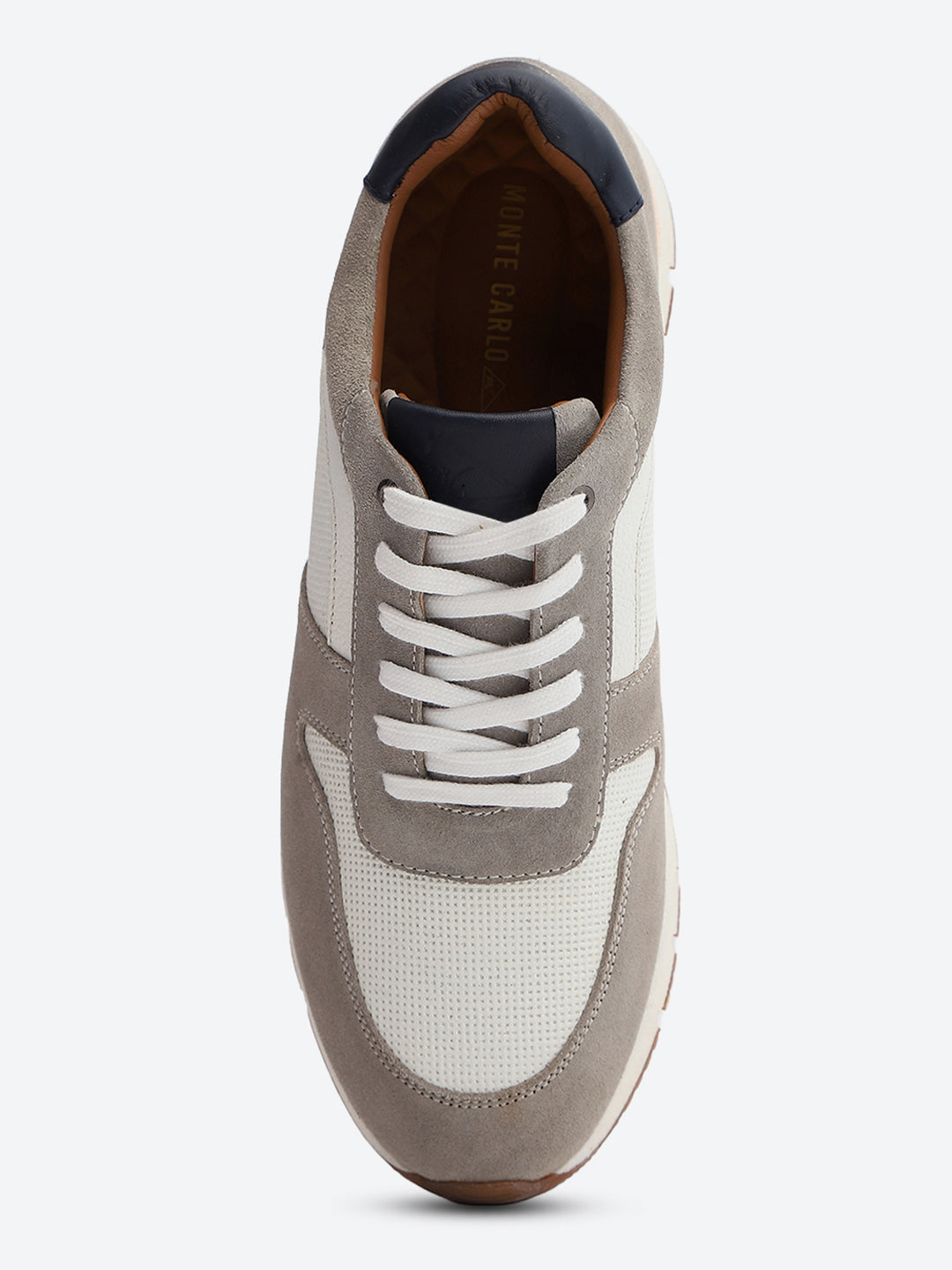 Monte Carlo White Leather Classic Retro Vintage Casual Lifestyle Trainer Lace-Up Sneakers for Men