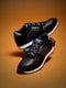 Monte Carlo Black Leather Lace-Up Sneakers for Men