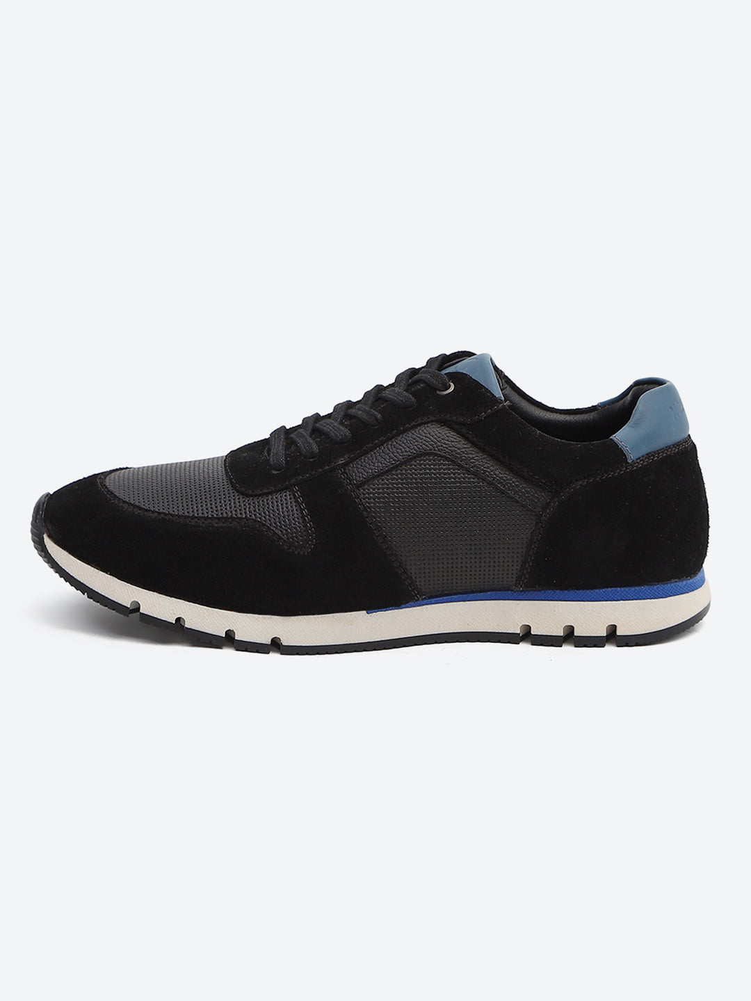 Monte Carlo Black Leather Lace-Up Sneakers for Men