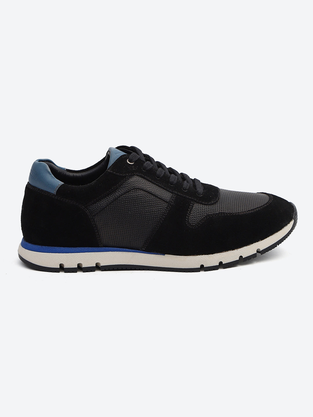 Monte Carlo Black Leather Lace-Up Sneakers for Men