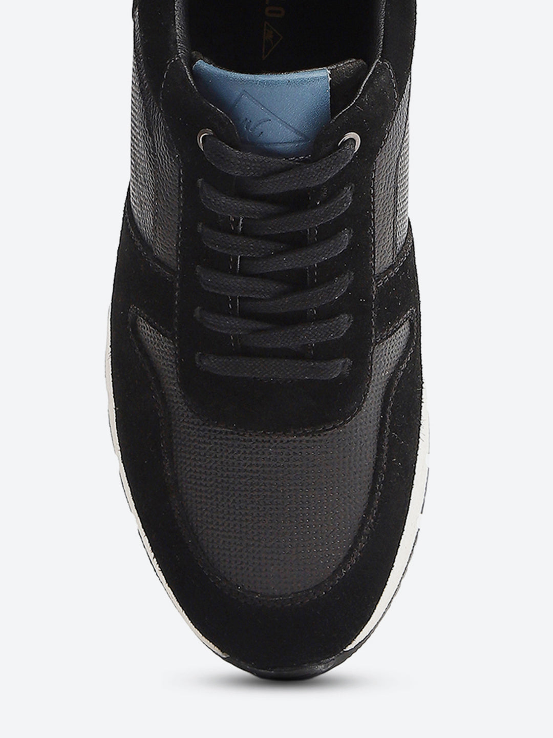 Monte Carlo Black Leather Lace-Up Sneakers for Men