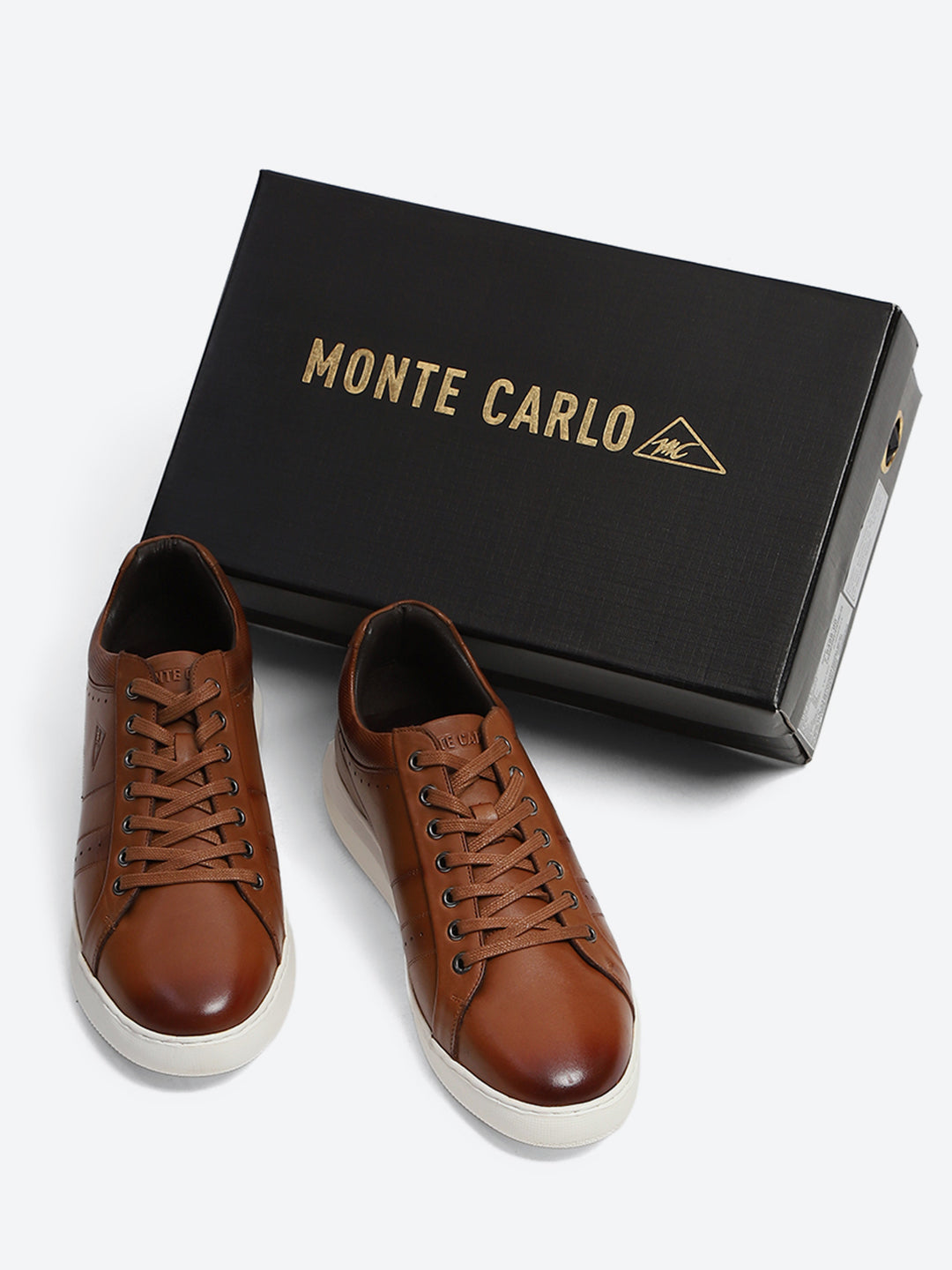 Buy Men Tan Lace Up Genuine Leather Sneaker Online in India