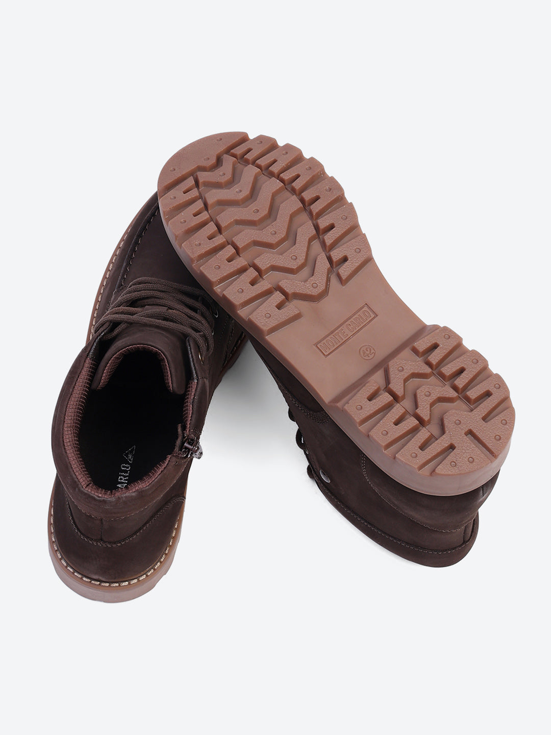 Men Brown Genuine Leather Lace Up Boots