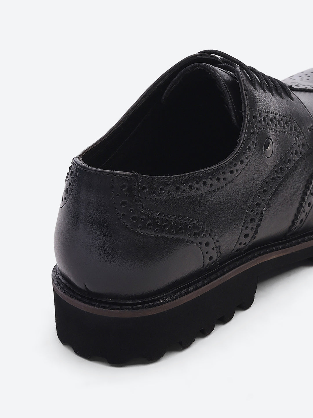 Men Black Lace Up Genuine Leather Formal Brogues