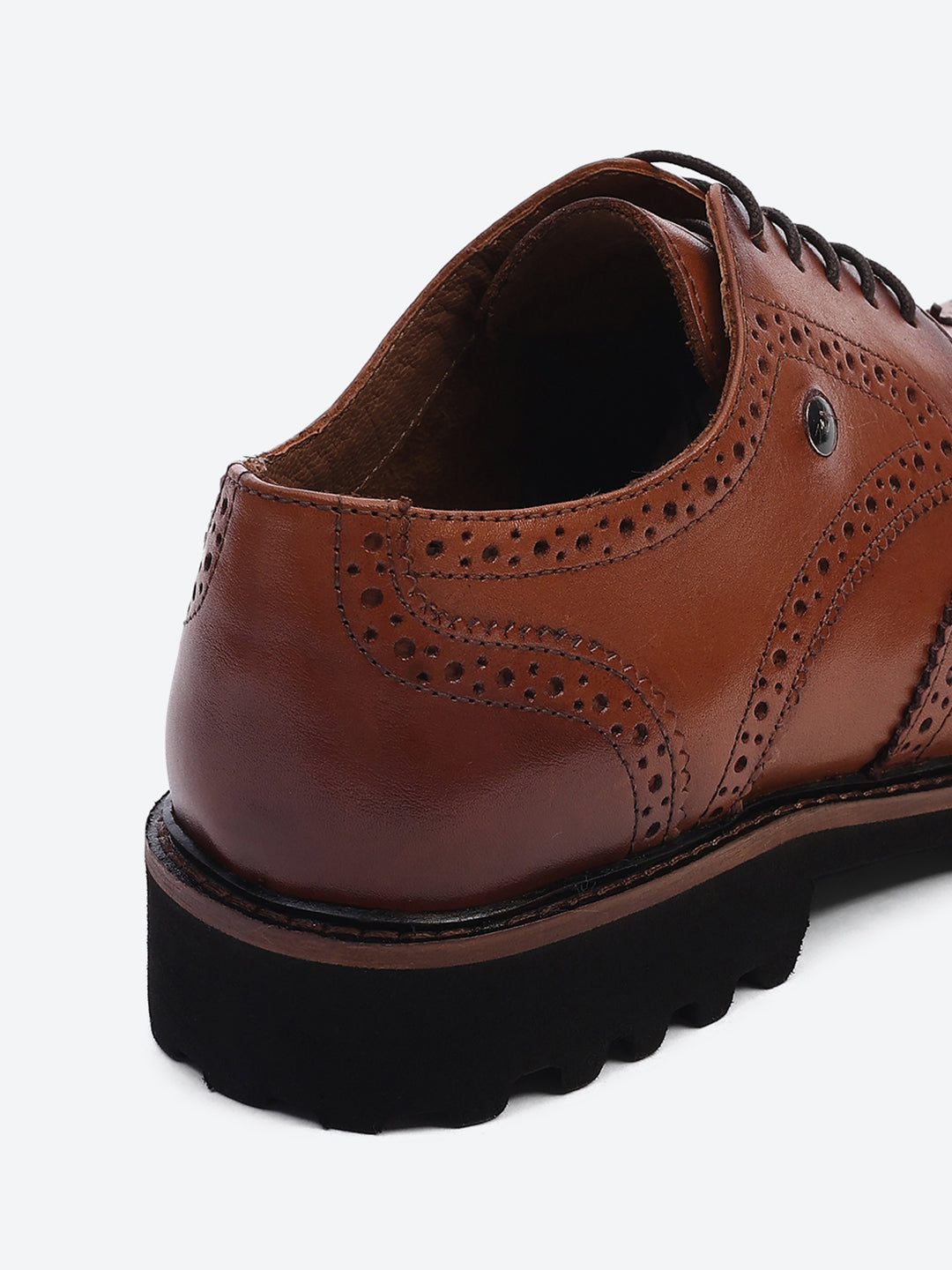 Men Brown Lace Up Genuine Leather Formal Brogues