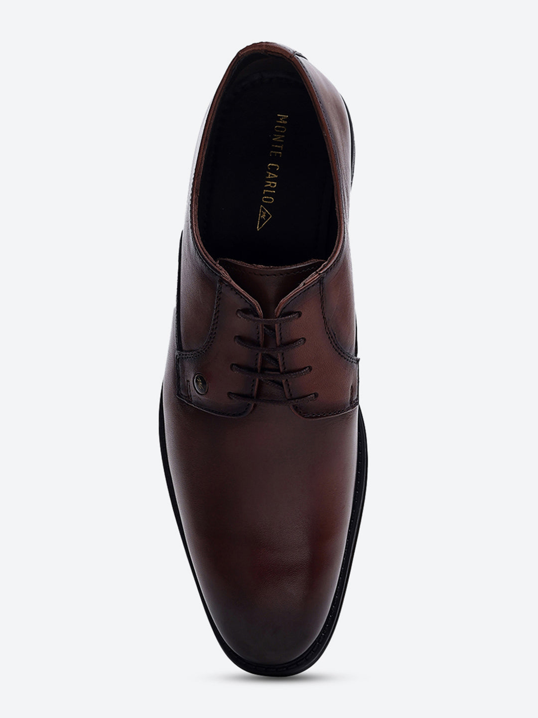 Men Brown Lace Up Genuine Leather Formal Derby
