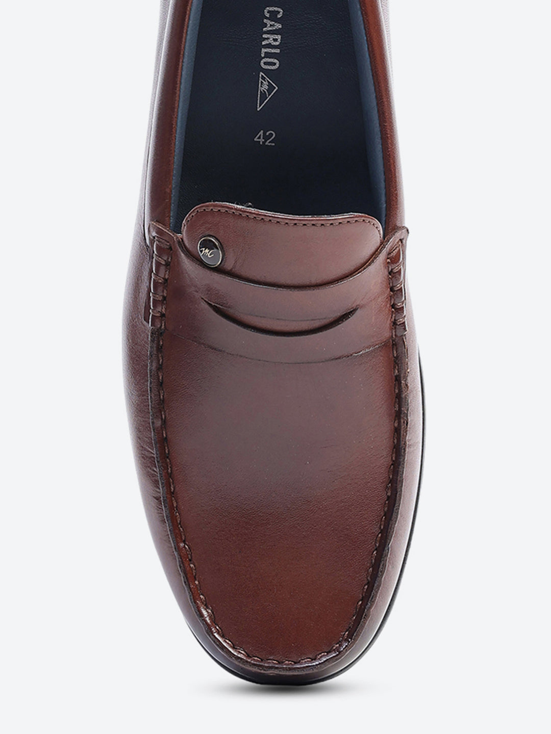 Men Brown Slip on Genuine Leather Loafers