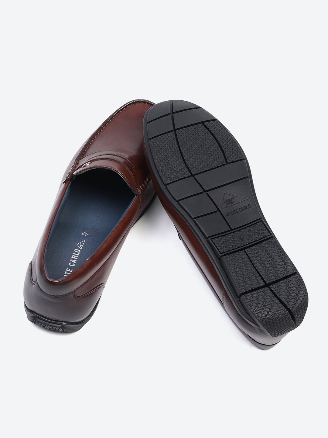Men Brown Slip on Genuine Leather Loafers