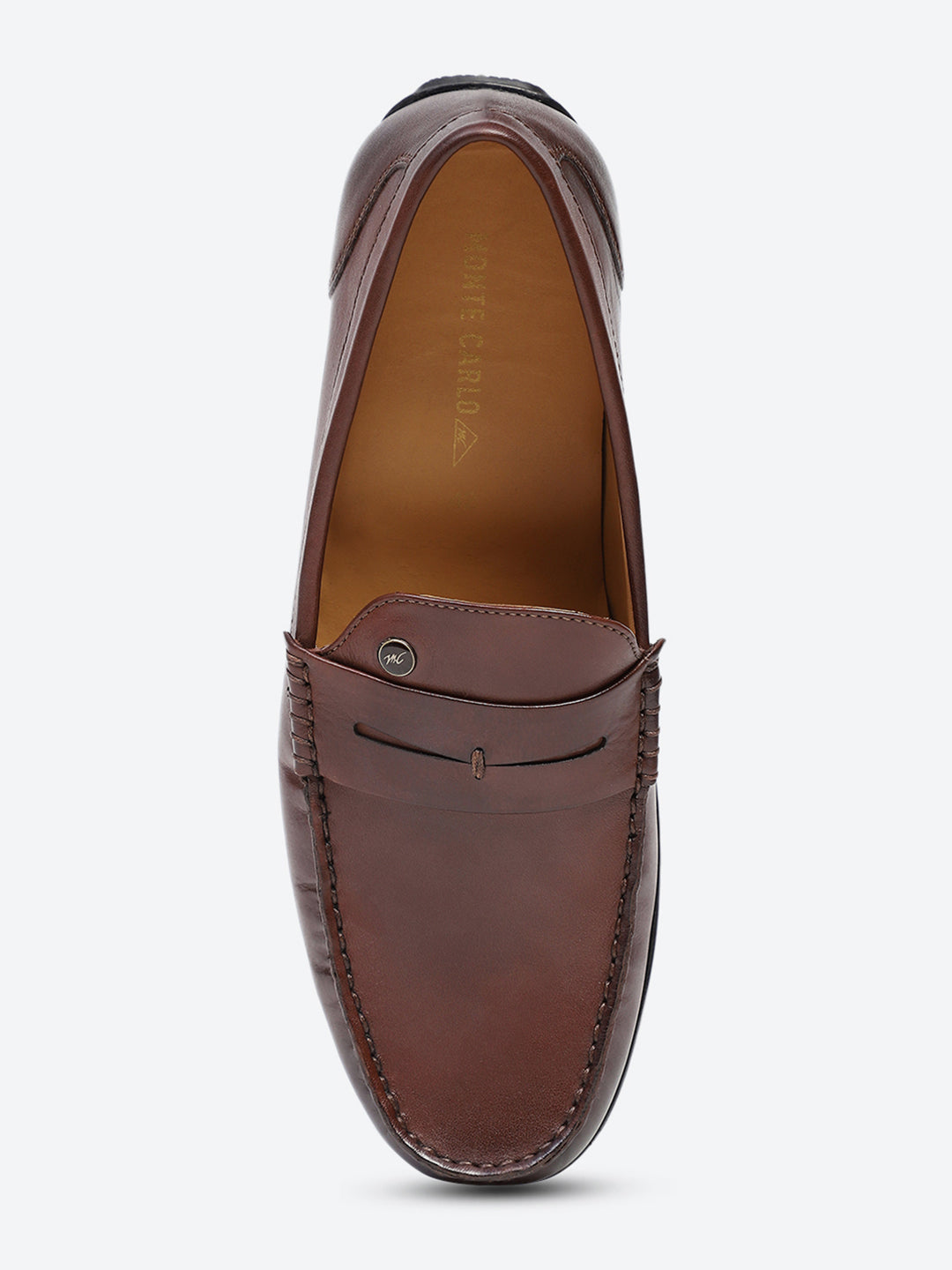 Men Brown Slip on Genuine Leather Loafers