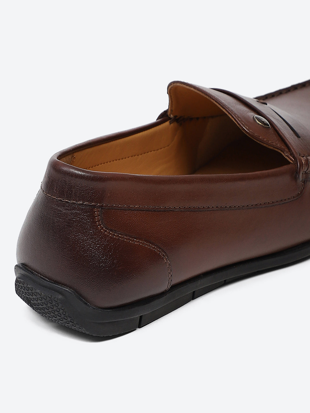 Men Brown Slip on Genuine Leather Loafers