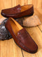 Men Brown Slip on Genuine Leather Loafers
