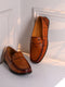 Men Tan Slip on Genuine Leather Loafers