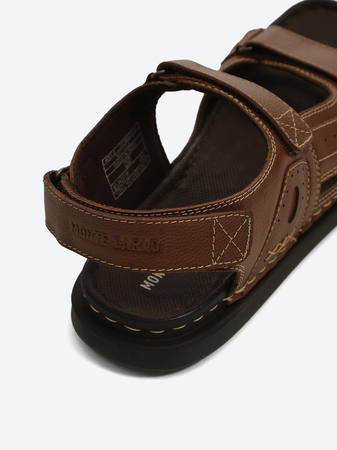 Monte Carlo Brown Velcro Adjustable Sporty Look I Daily Use Walking & Outdoor I Casual Floater Sandals for Men