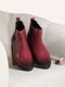 Men Cherry Slip on Leather Chelsea Boots